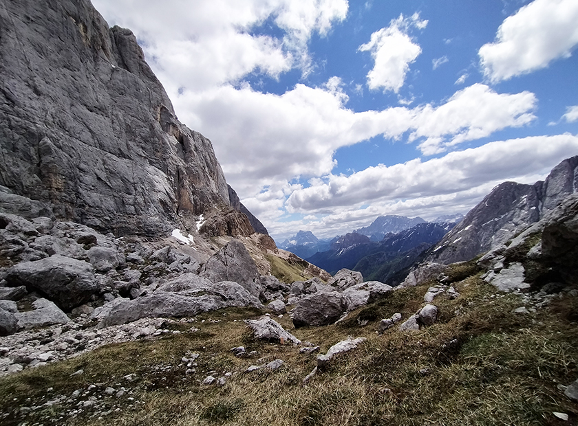 La Valle Ombretta verso il Rifugio Falier