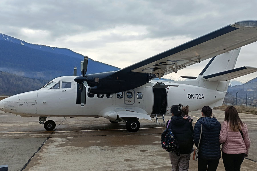 L'aereo per Tbilisi